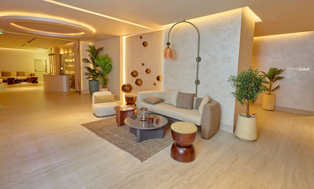 spa at Hyde Bodrum with comfy seating and cool tone decor