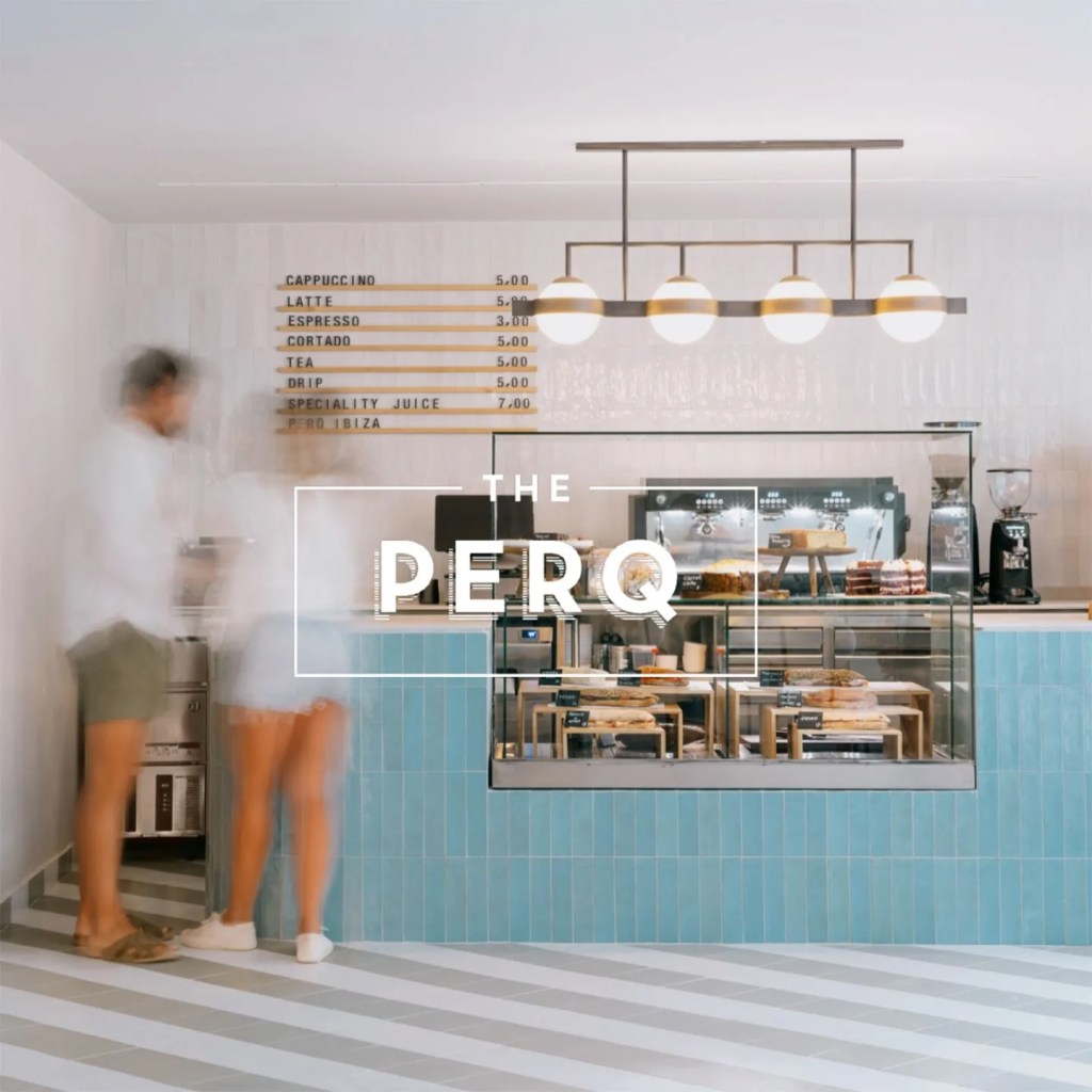 image of the perq caffee with the logo over it 